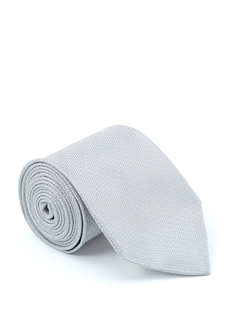 Silver Windsor Silk Tie
