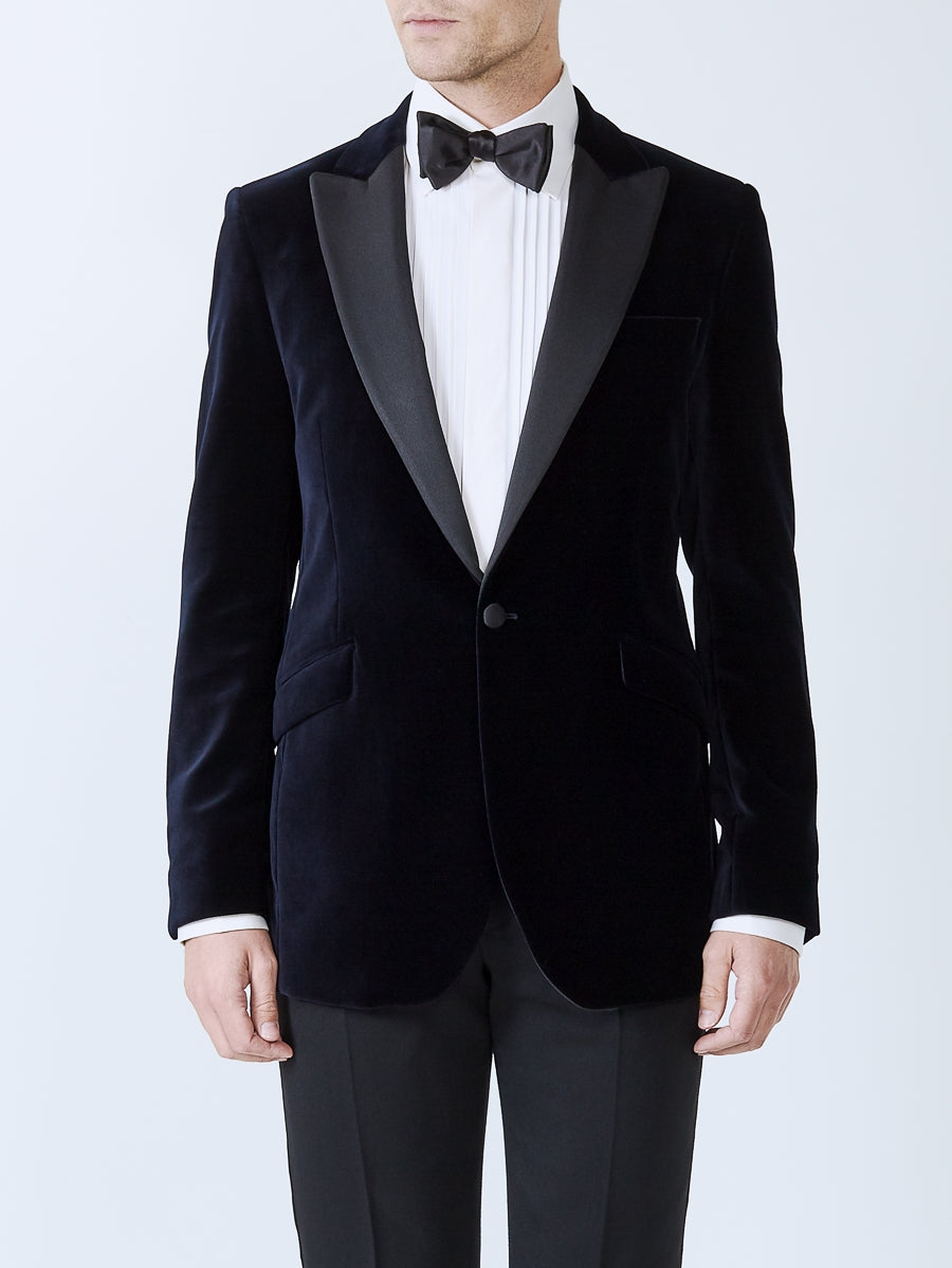 Mens black 2024 velvet dinner jacket