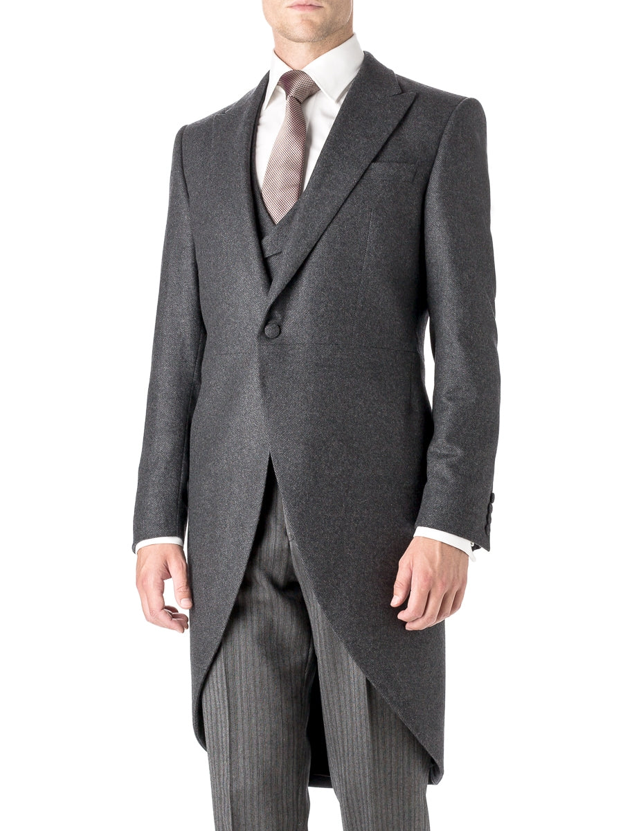 Charcoal Shaftesbury Cashmere Wool Morning Coat