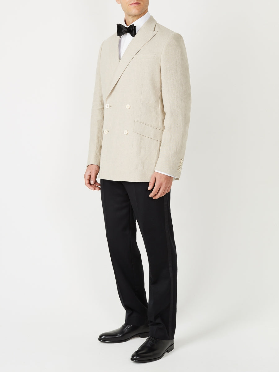 Stone Evering Linen Double Breasted Jacket