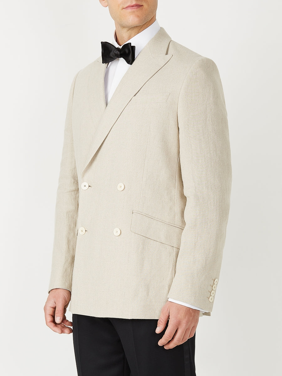 Stone Evering Linen Double Breasted Jacket