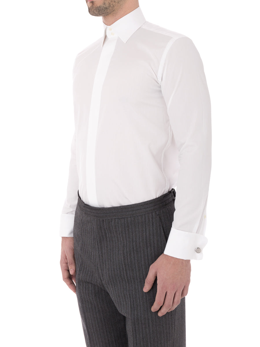 White Poplin Cotton Gatsby Shirt