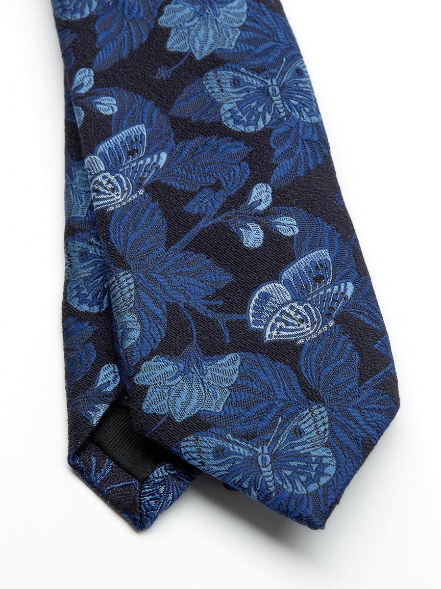 Navy Brimstone Silk Tie