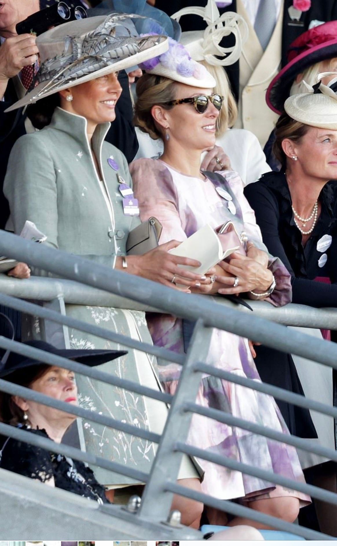 Anna Lisa Balding in a linen Favourbrook coat at Royal Ascot 2022
