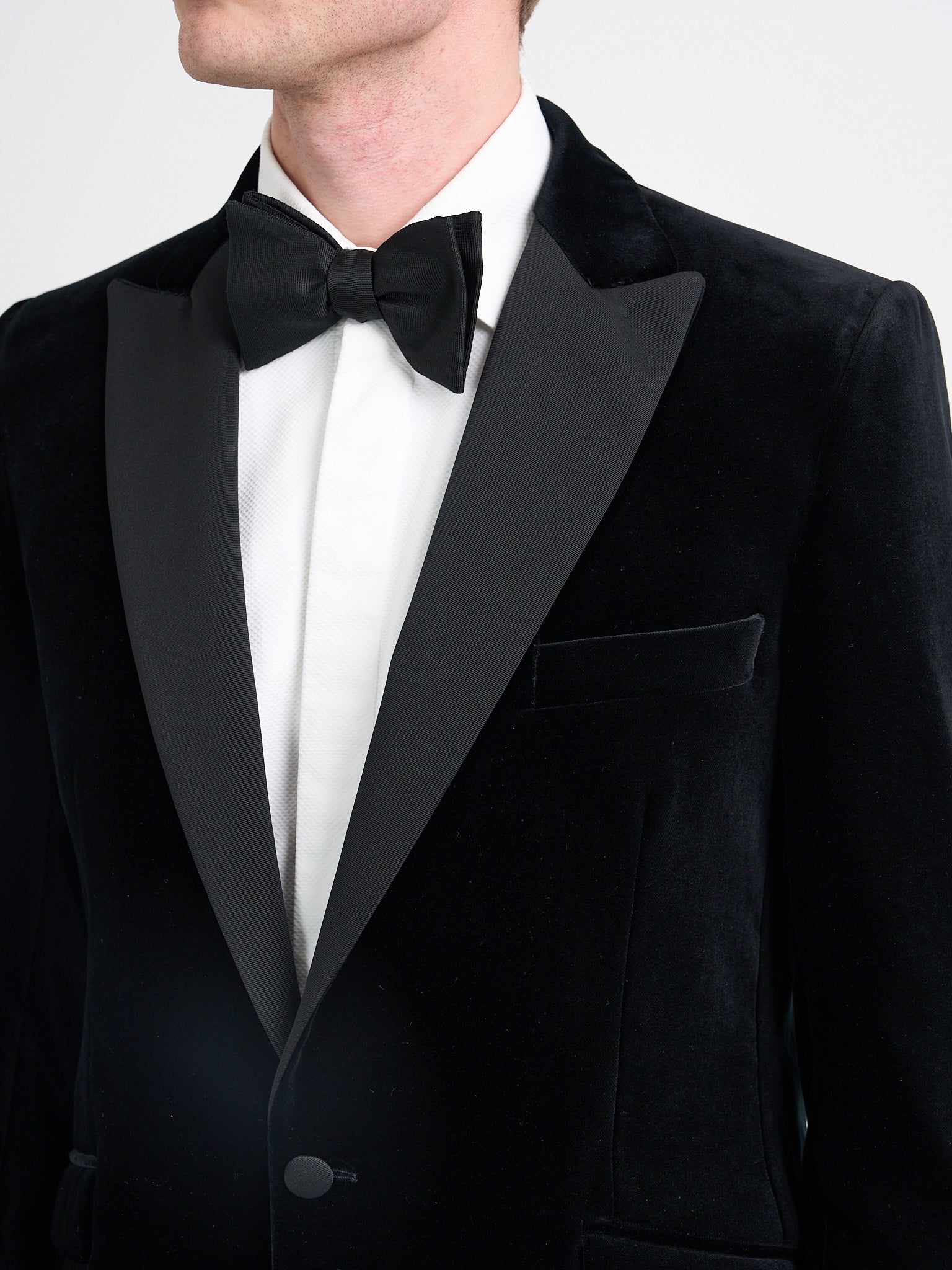 Black Velvet Cotton Dinner Jacket