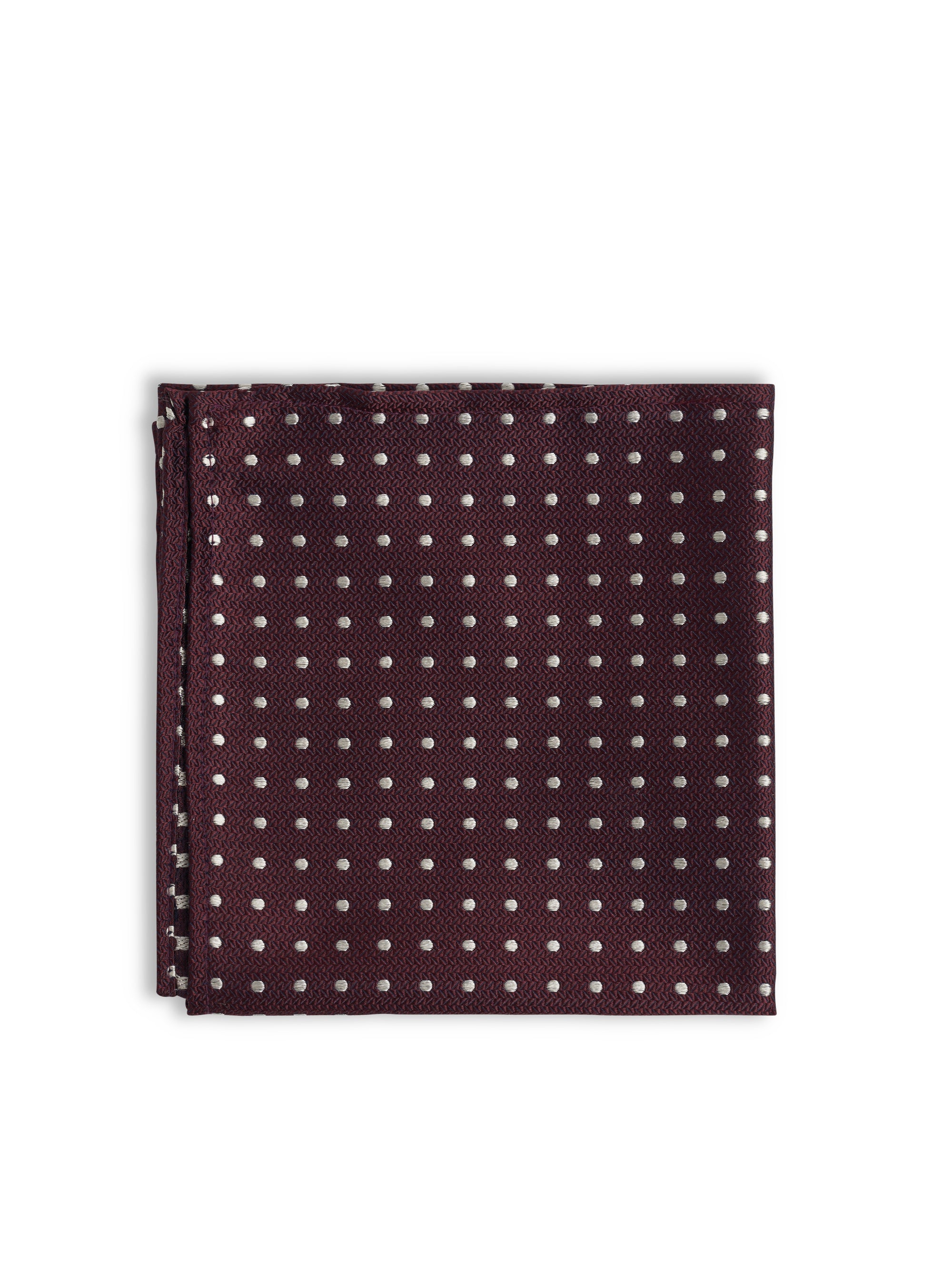 Burgundy Pickwick Silk Pocket Square