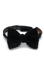 Black Velvet with Red Gold Bees Contrast Large Party Bow Tie