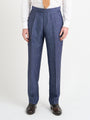 French Blue Compton Herringbone Cooper Trouser