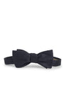 Dark Navy Douppion Silk Bow Tie