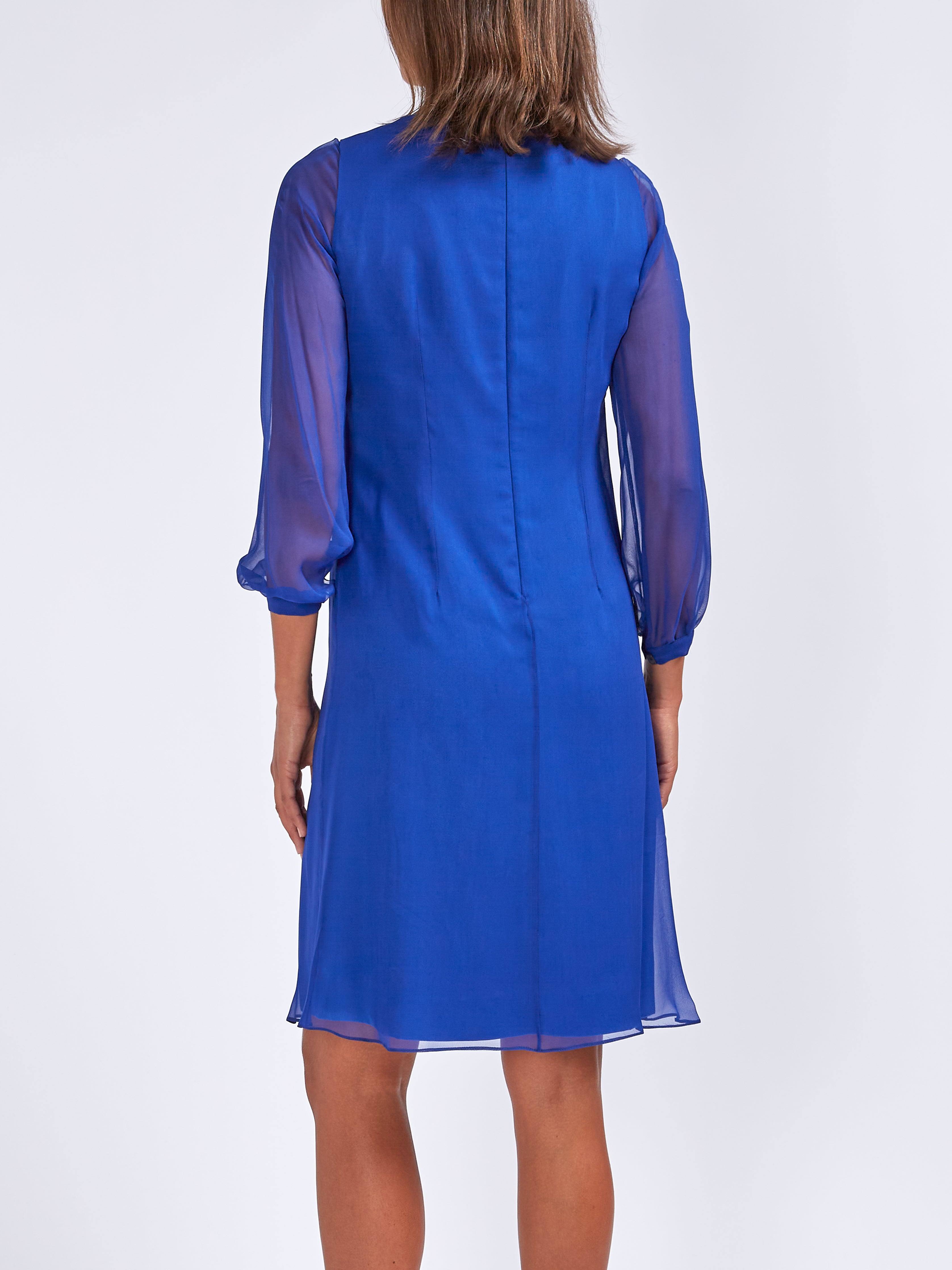 Long sleeve georgette dress sale