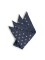 Navy Monmouth Cotton/Wool Pocket Square