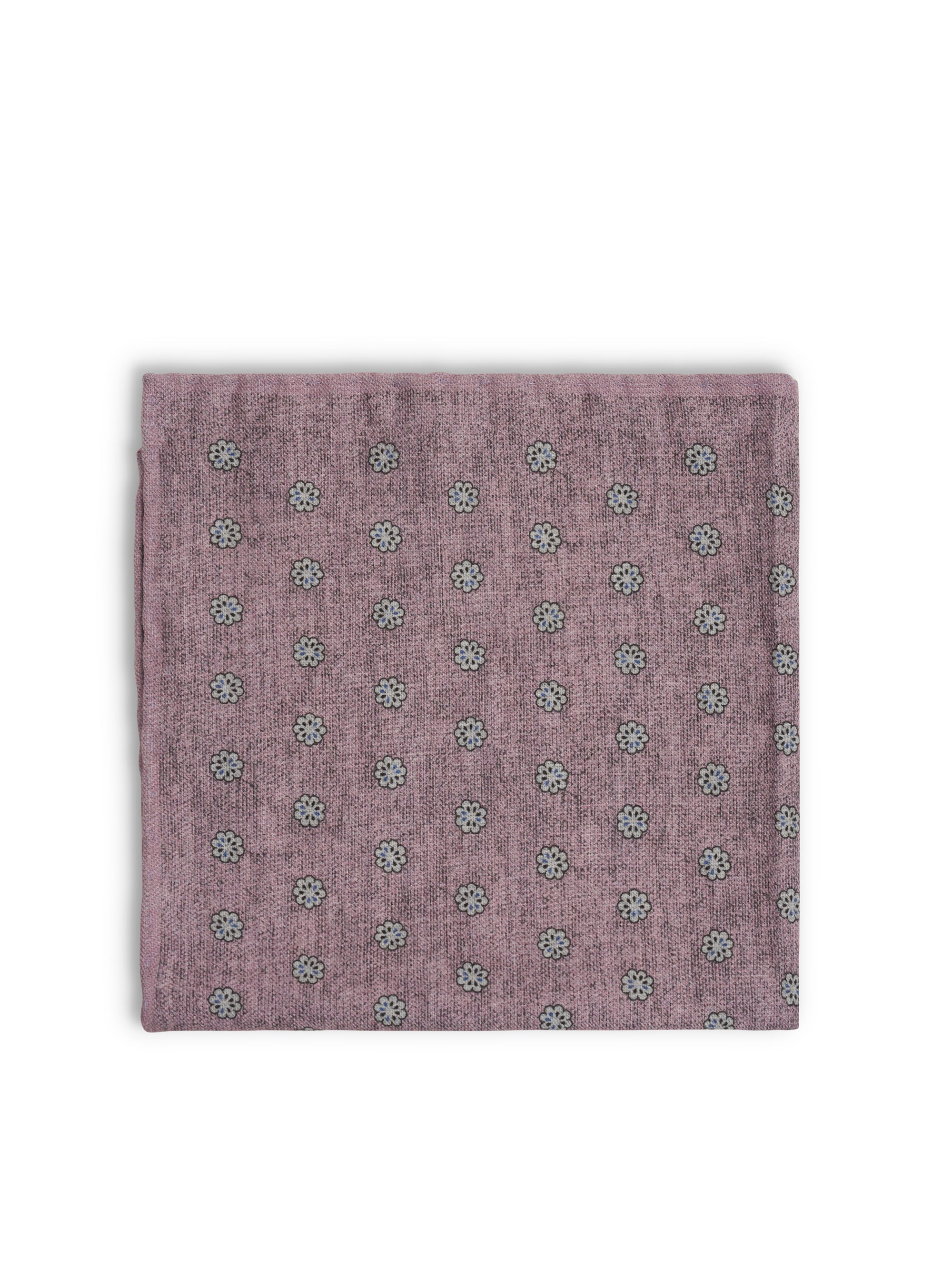 Pink Monmouth Cotton/Wool Pocket Square