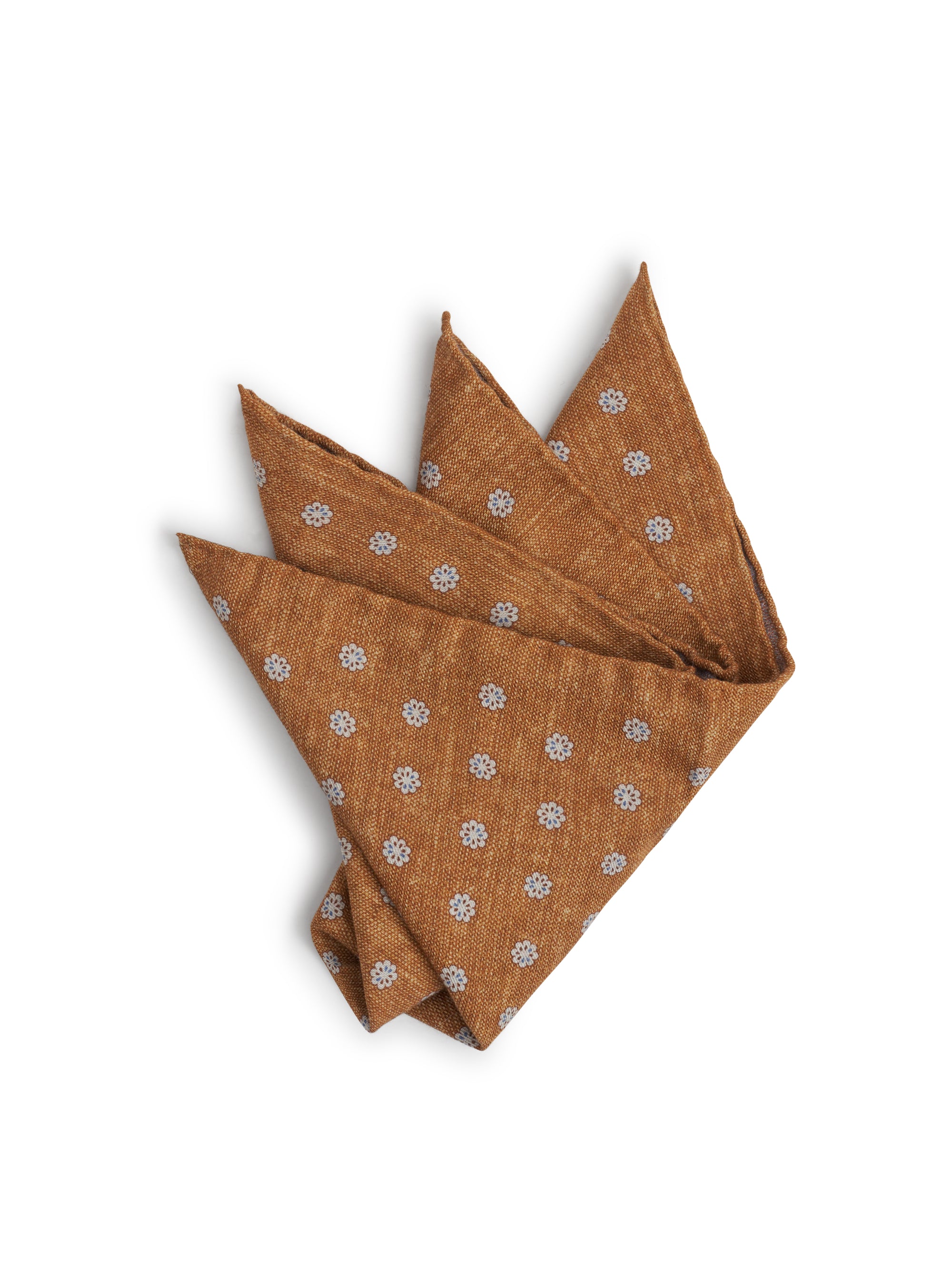 Yellow Monmouth Cotton/Wool Pocket Square