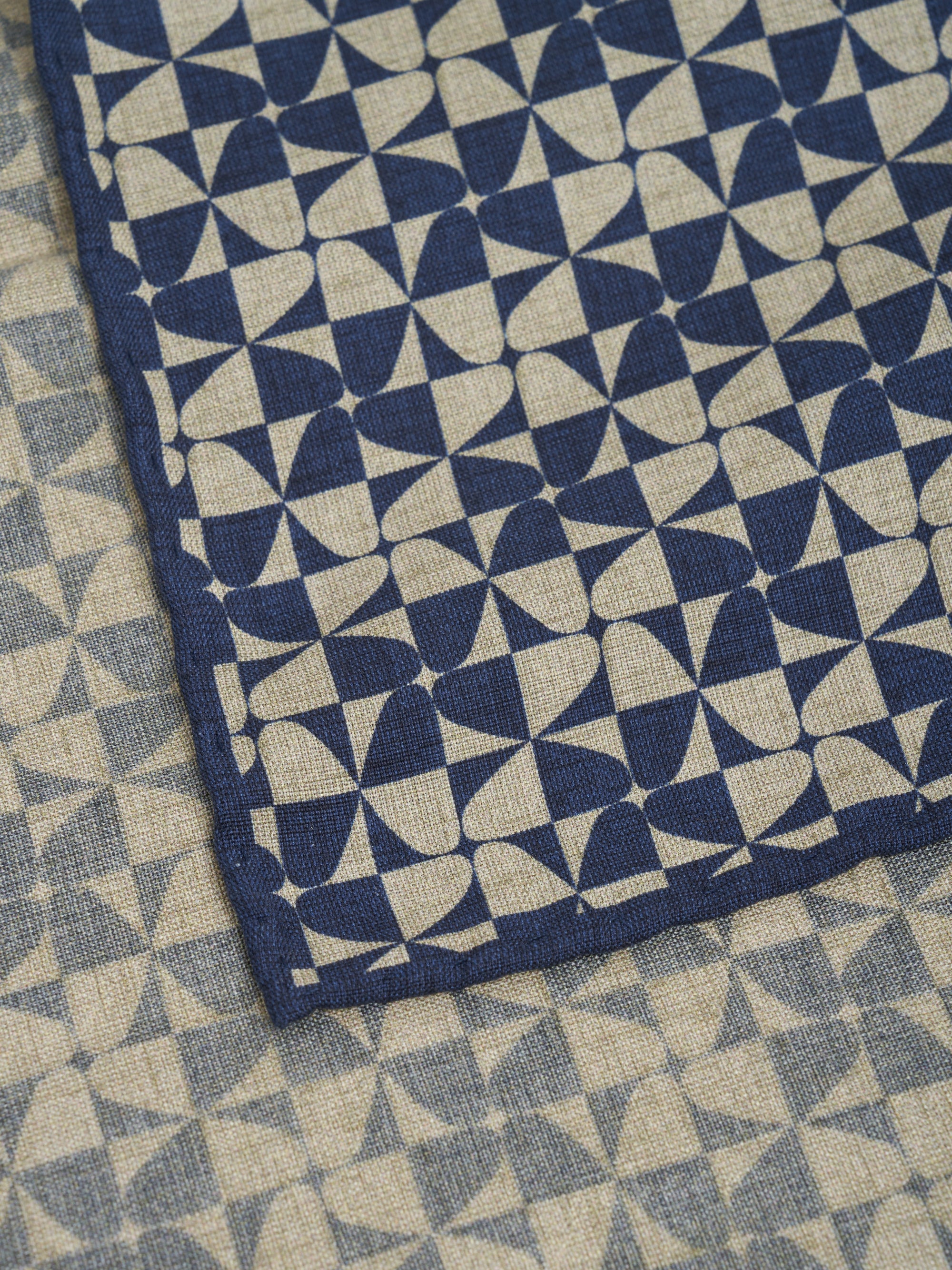 Navy Westbourne Silk Pocket Square