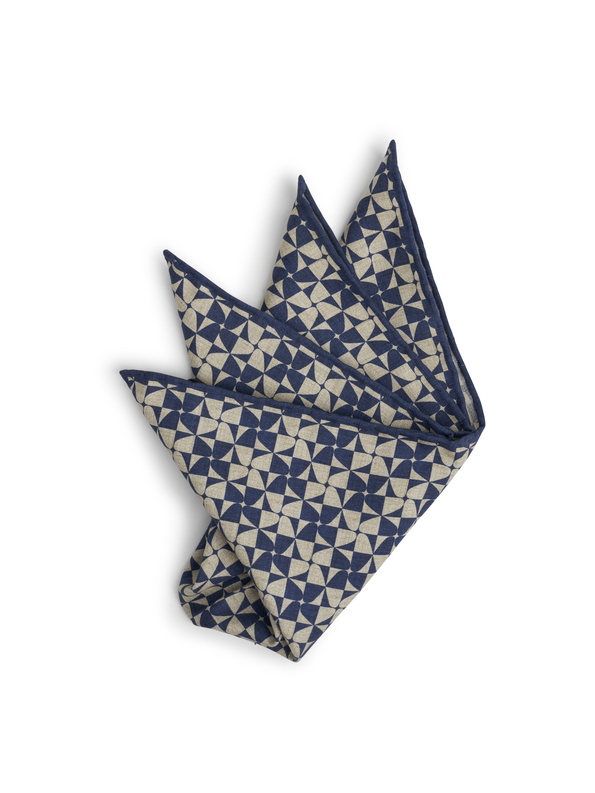 Navy Westbourne Silk Pocket Square
