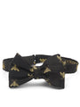 Black Gold Bees Silk Large Party Bow Tie
