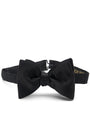 Black Duchesse Satin Silk Large Party Bow Tie