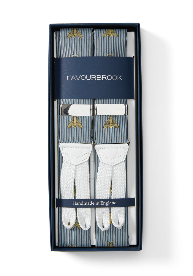 Navy Pickwick Silk Braces main image 1