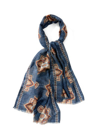 Navy Sherbourne Wool Scarf