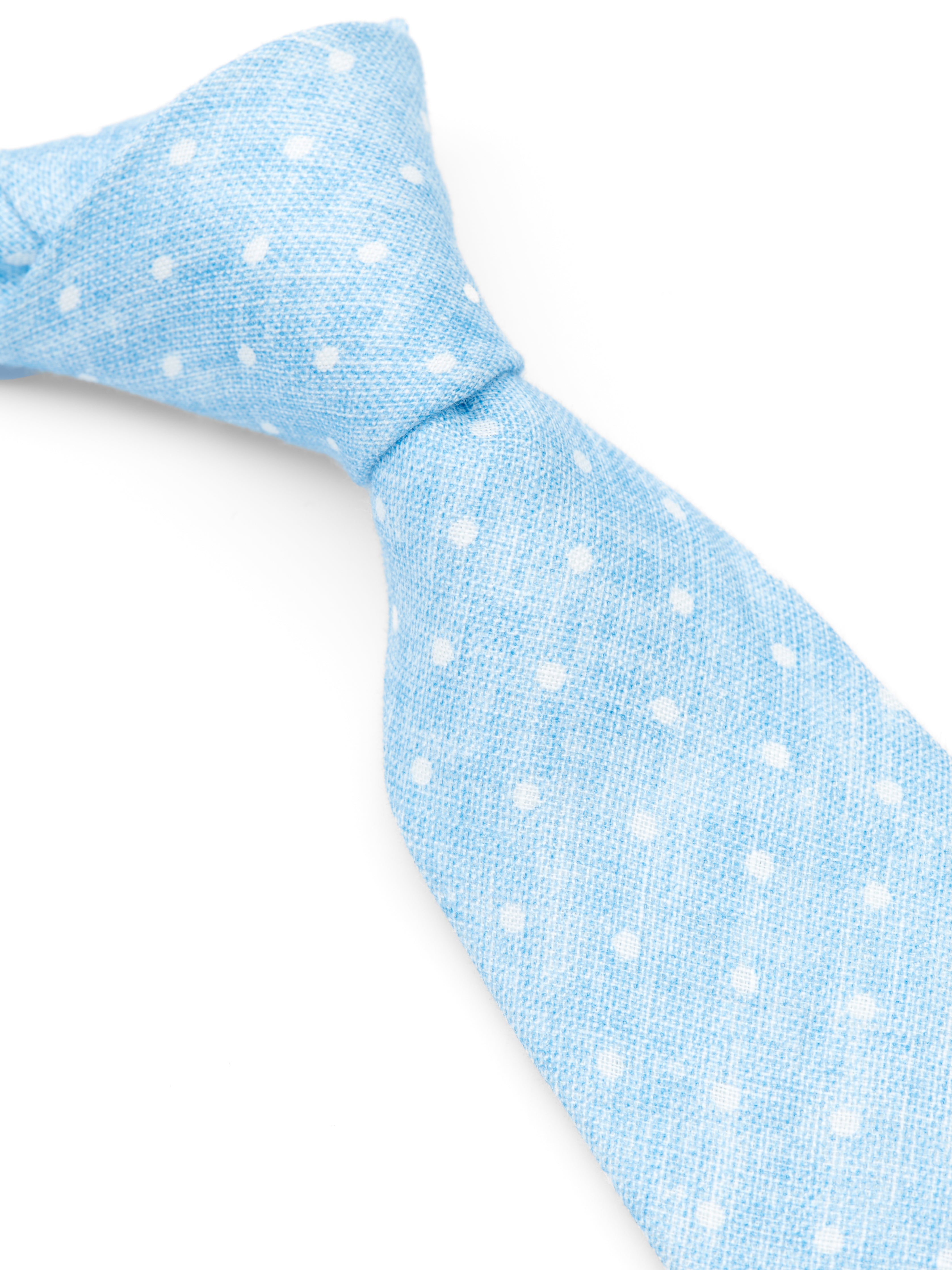 Sky Blue Spot Milford Tie