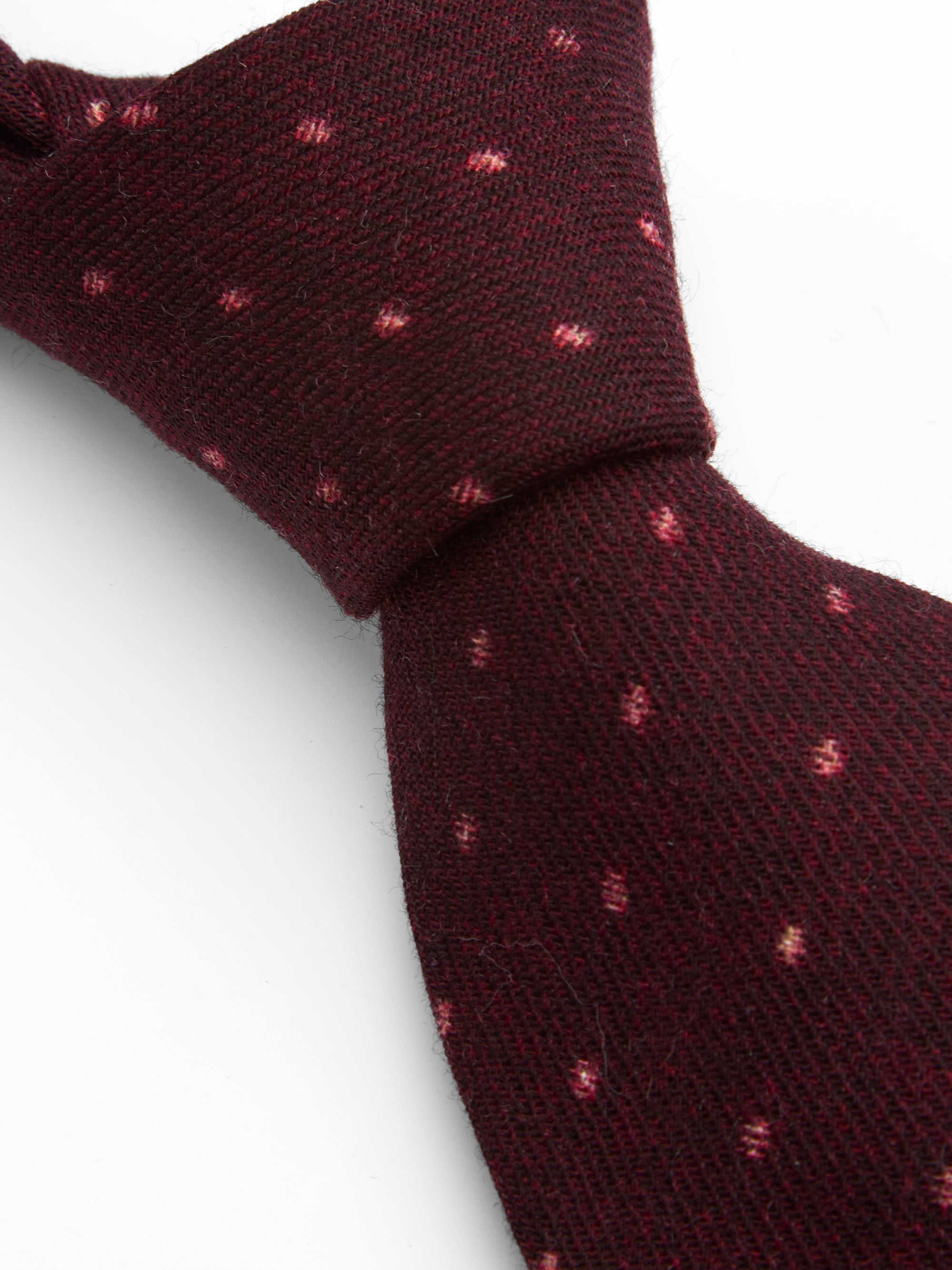 Burgundy Beddingham Wool Tie