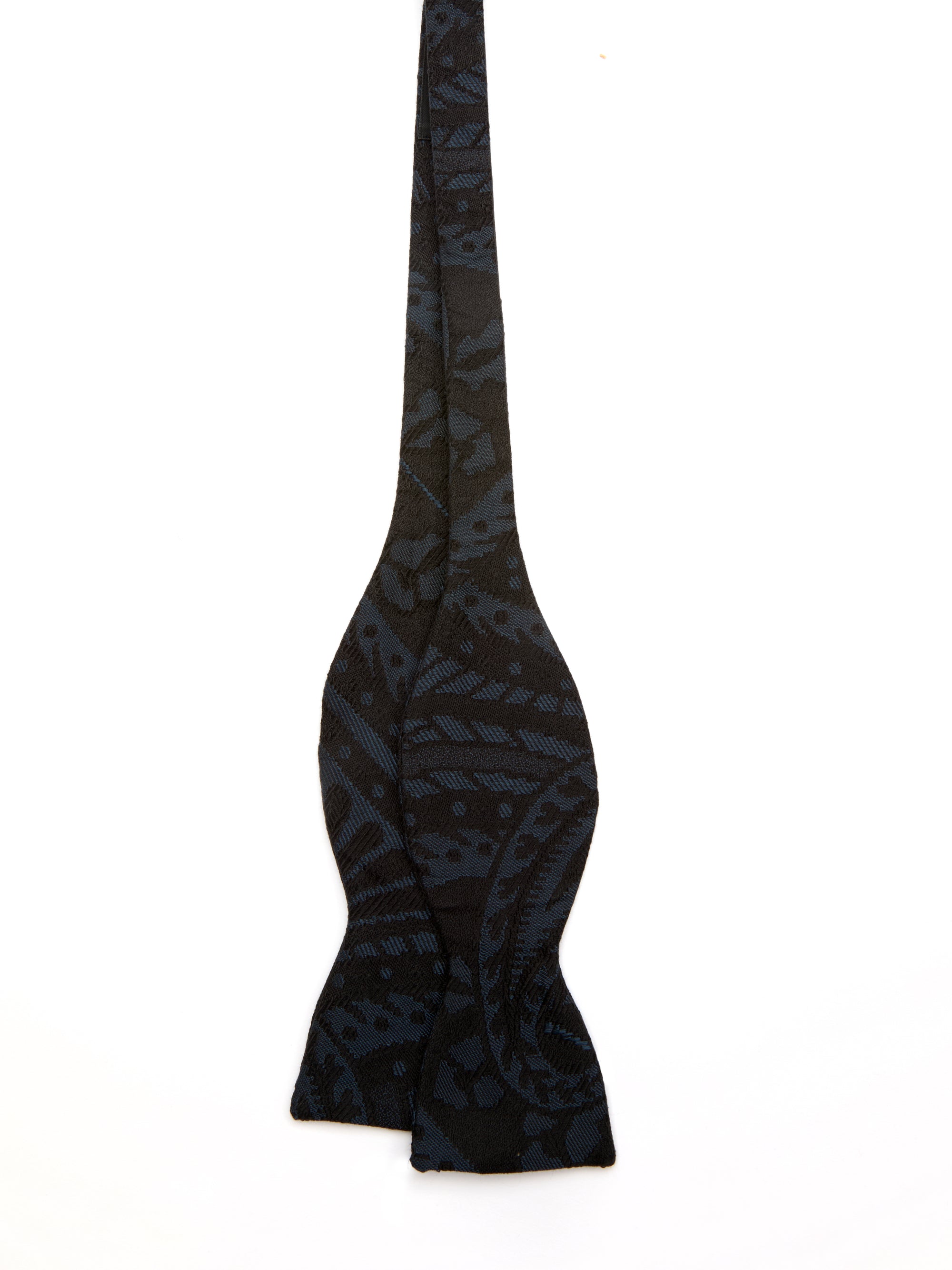 Midnight Heathcote Paisley Cotton/Silk Bow Tie