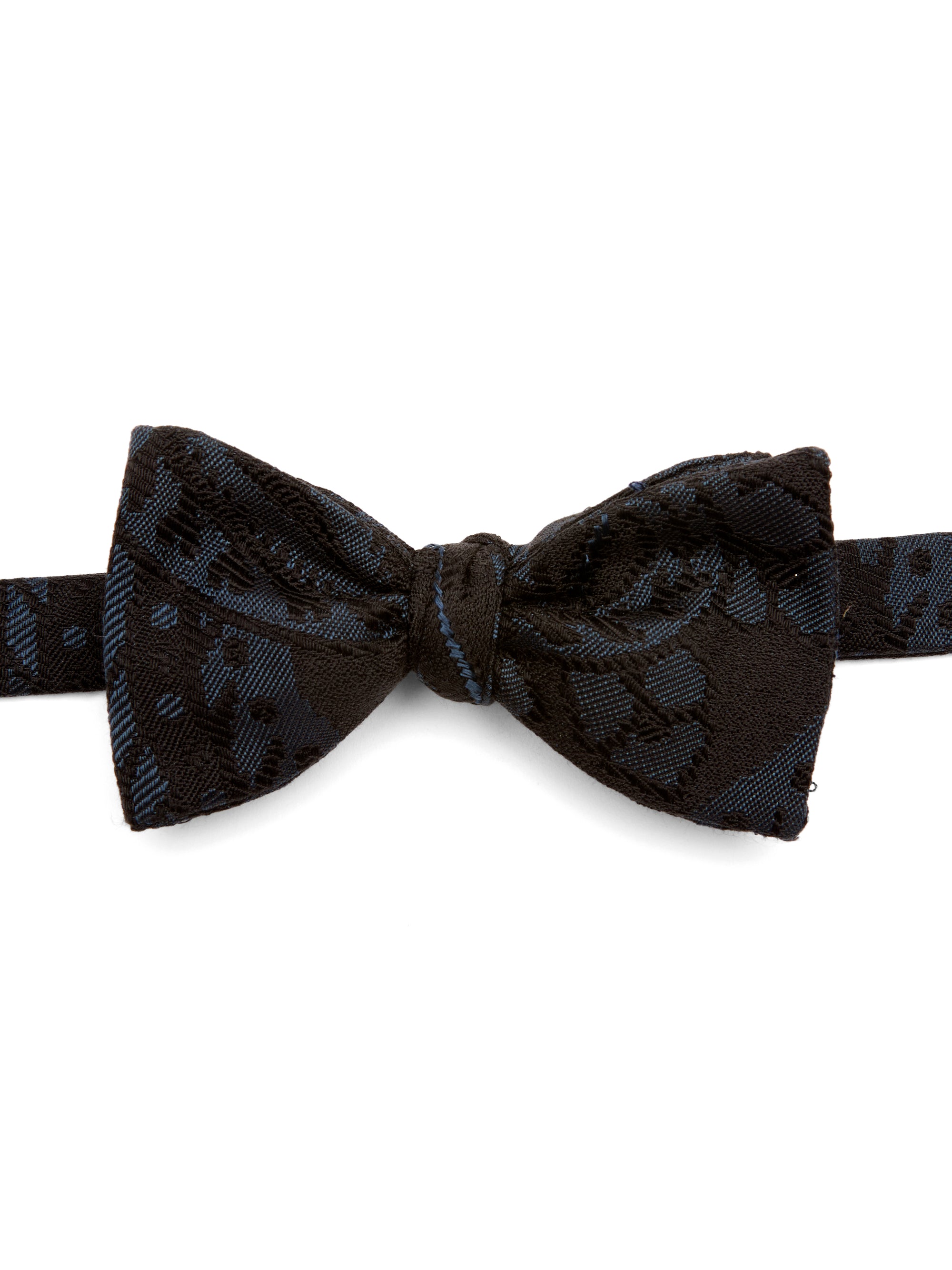 Midnight Heathcote Paisley Cotton/Silk Bow Tie