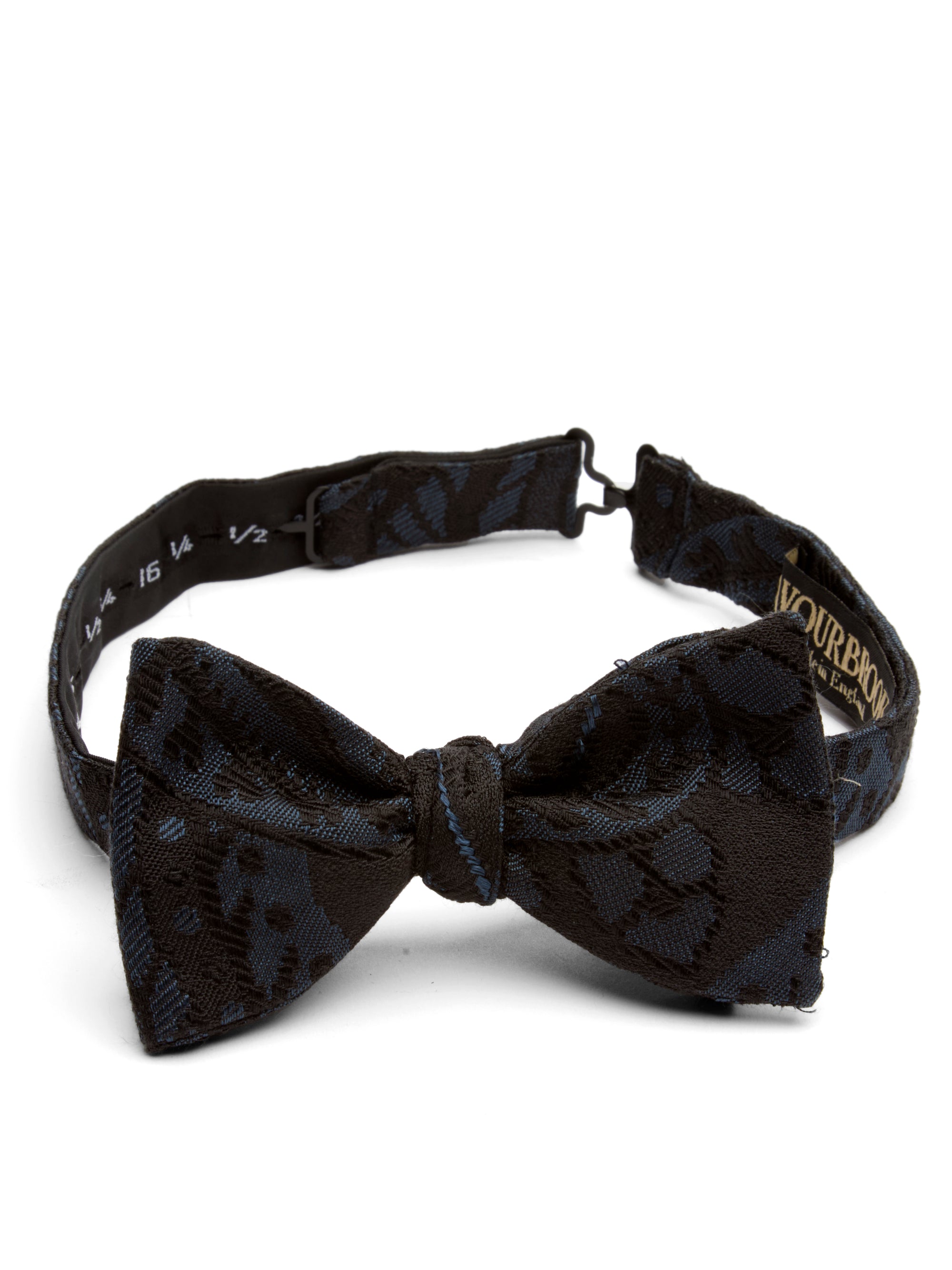 Midnight Heathcote Paisley Cotton/Silk Bow Tie