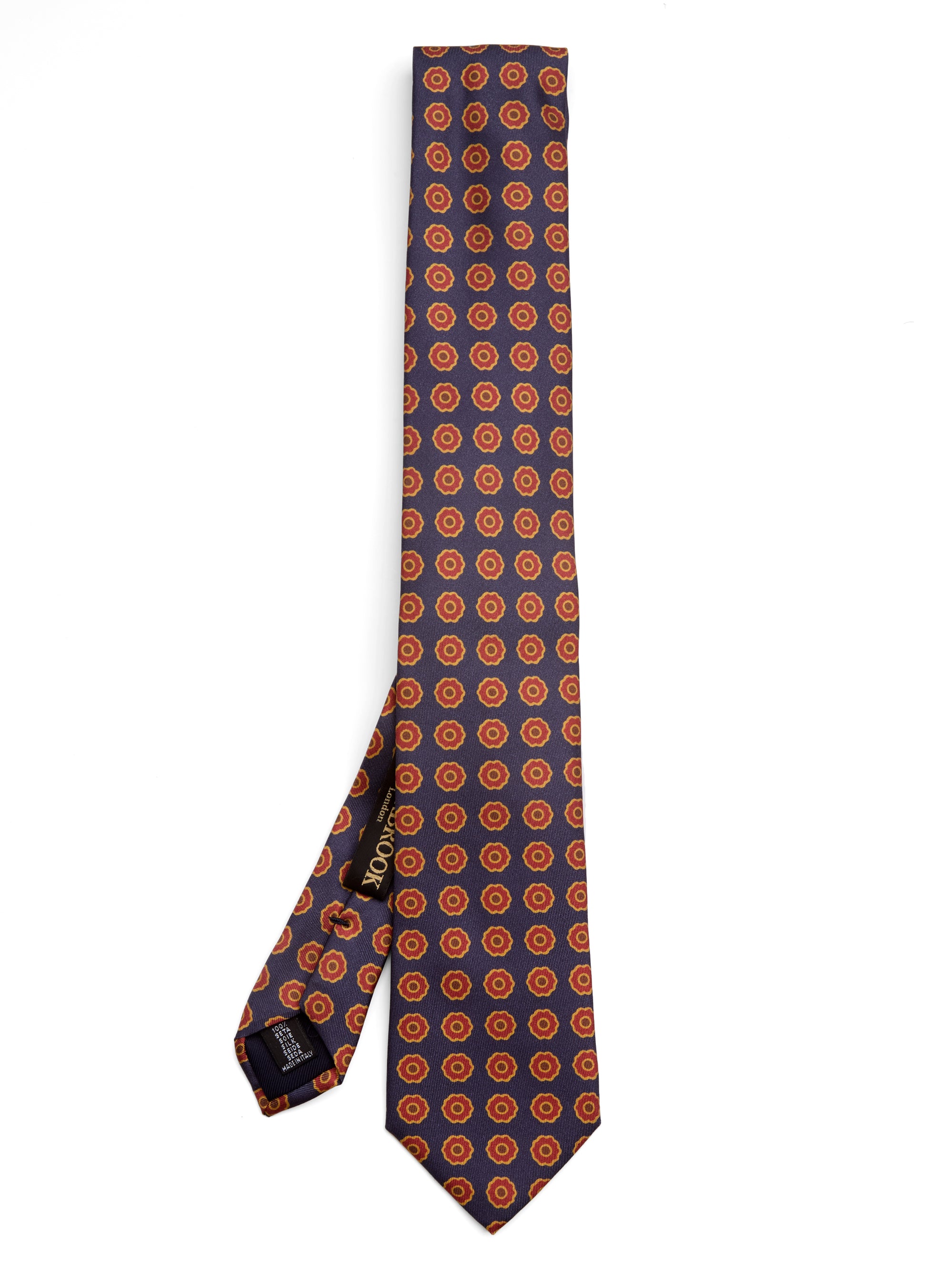 Navy Firle Silk Tie
