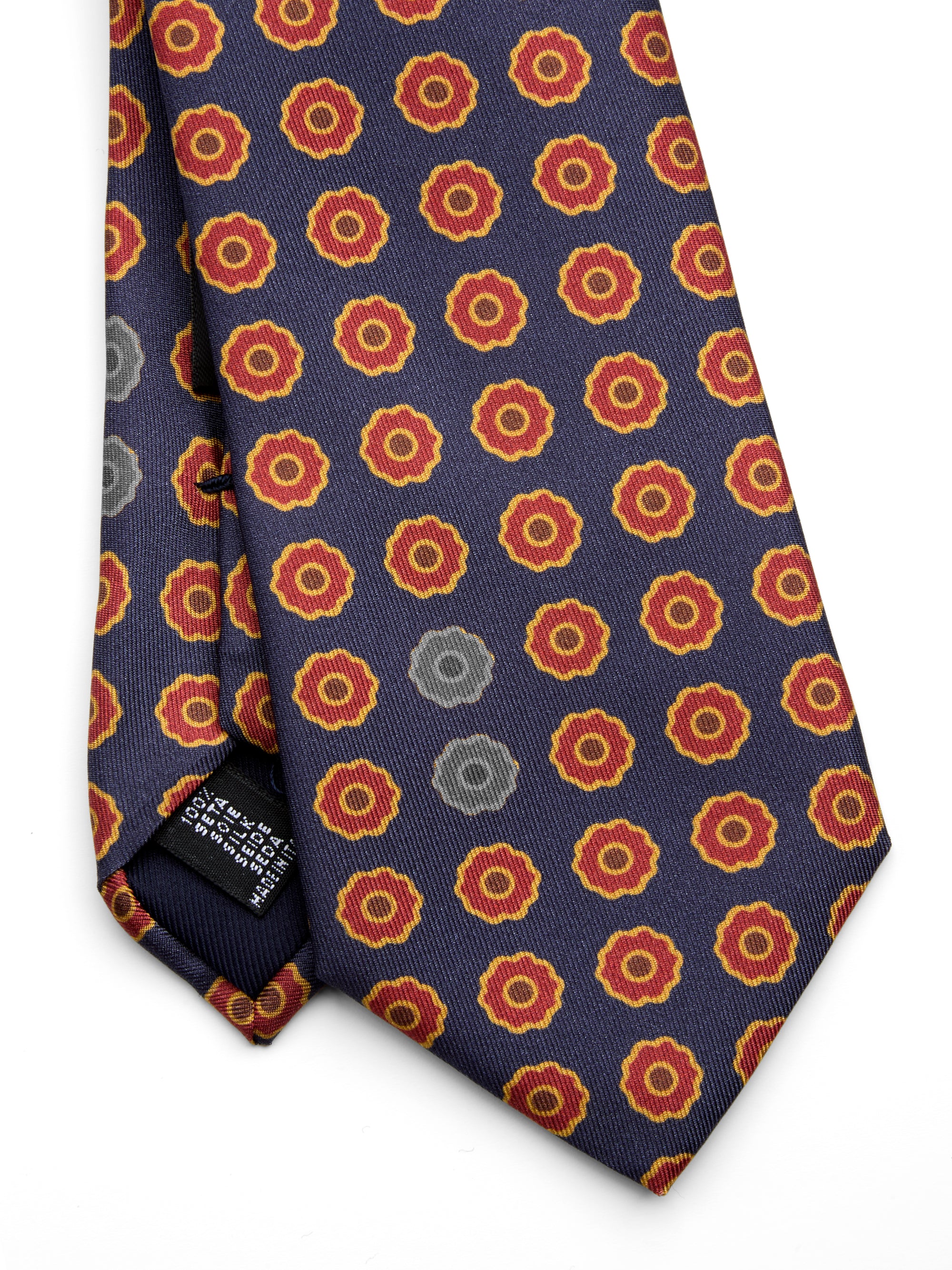 Navy Firle Silk Tie