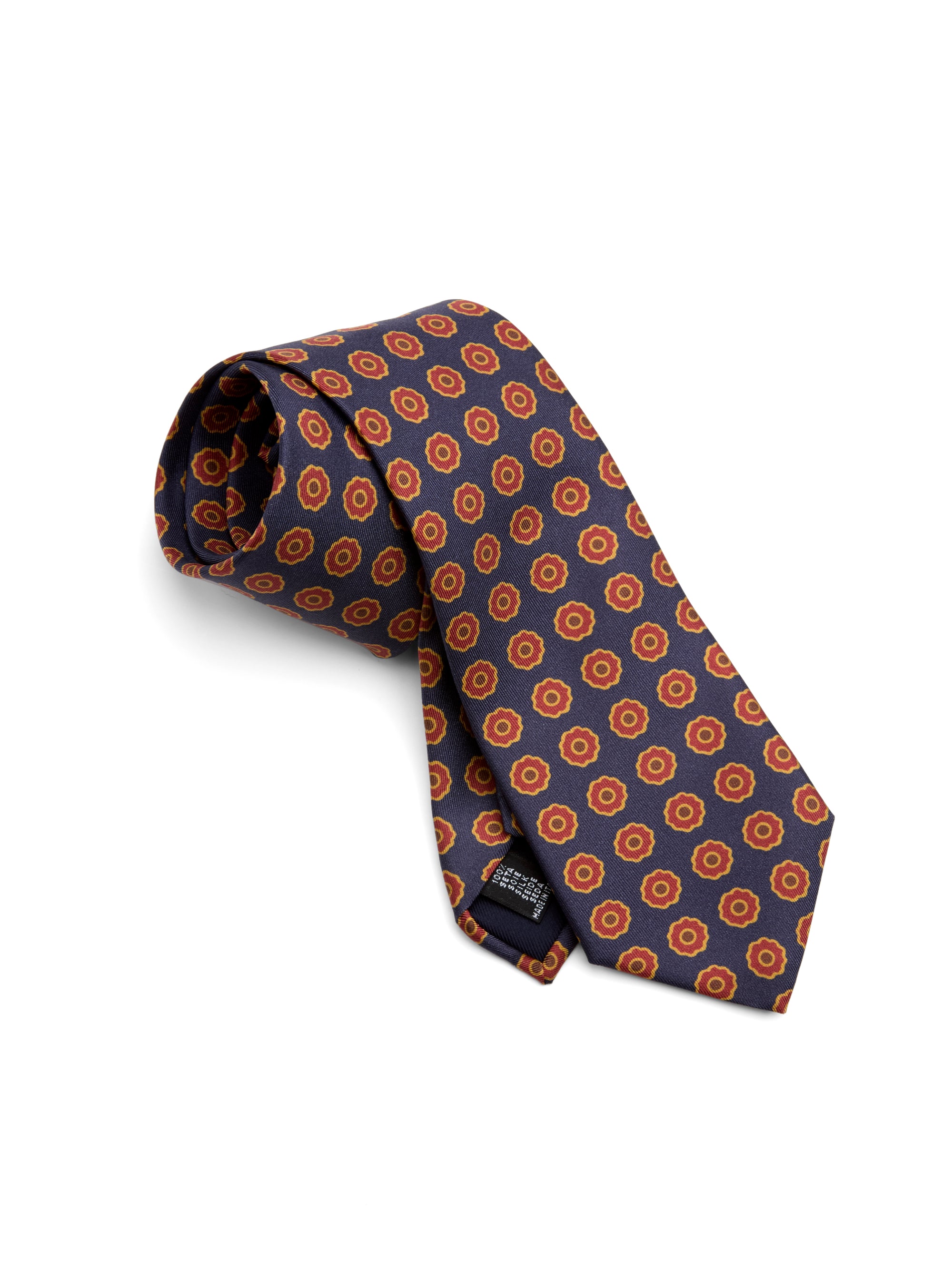 Navy Firle Silk Tie