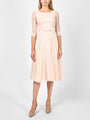 Serena Longer Circle Dress Blush Plain Georgette