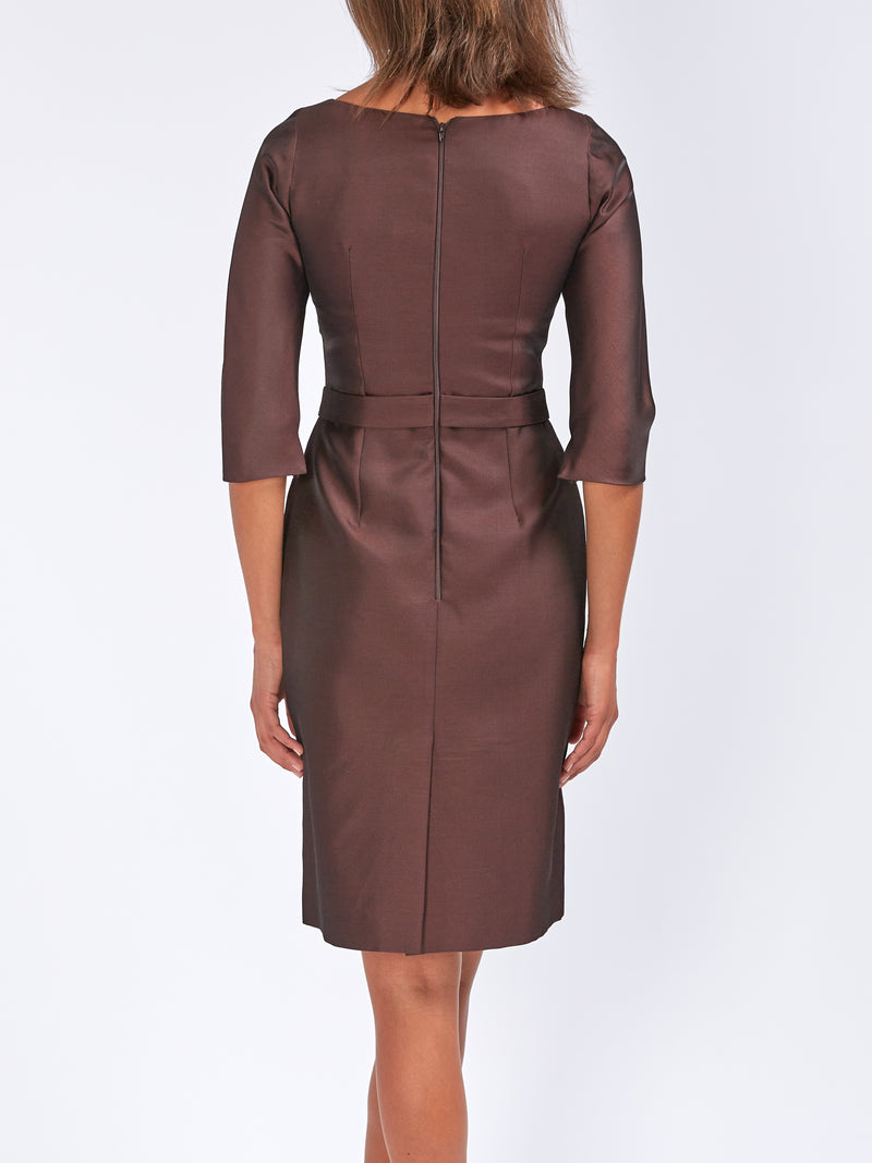 Serena Straight Dress Taramind Plain Connaught Silk
