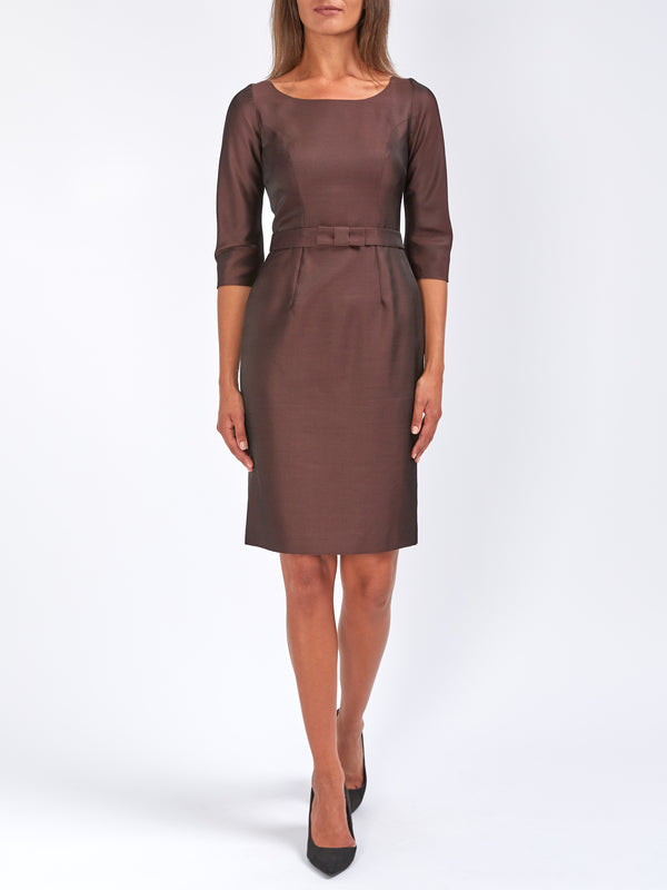 Serena Straight Dress Taramind Plain Connaught Silk