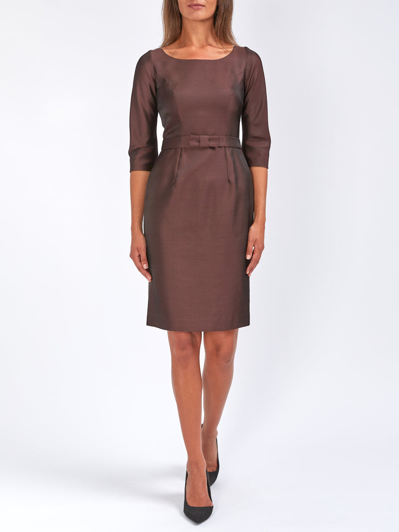 Serena Straight Dress Taramind Plain Connaught Silk