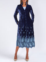 Whitehall Coat Royal Blue Carwynn Silk Velvet