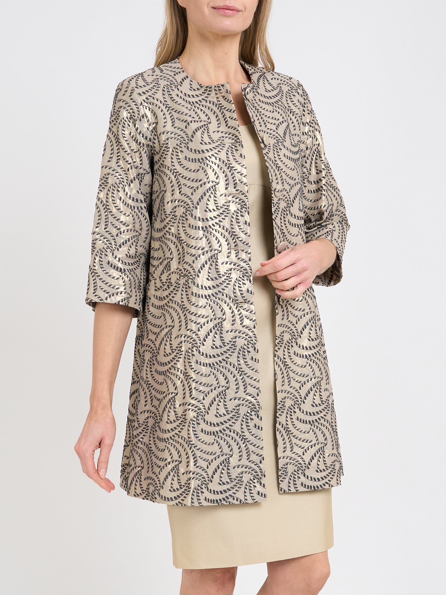 Swing Jacket Gold Shimmer Drayton Linen