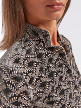 Swing Coat Dark Grey Dusk Arwyn Silk Velvet