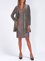 Swing Coat Dark Grey Dusk Arwyn Silk Velvet