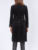 Westminster Coat Black Cotton Velvet