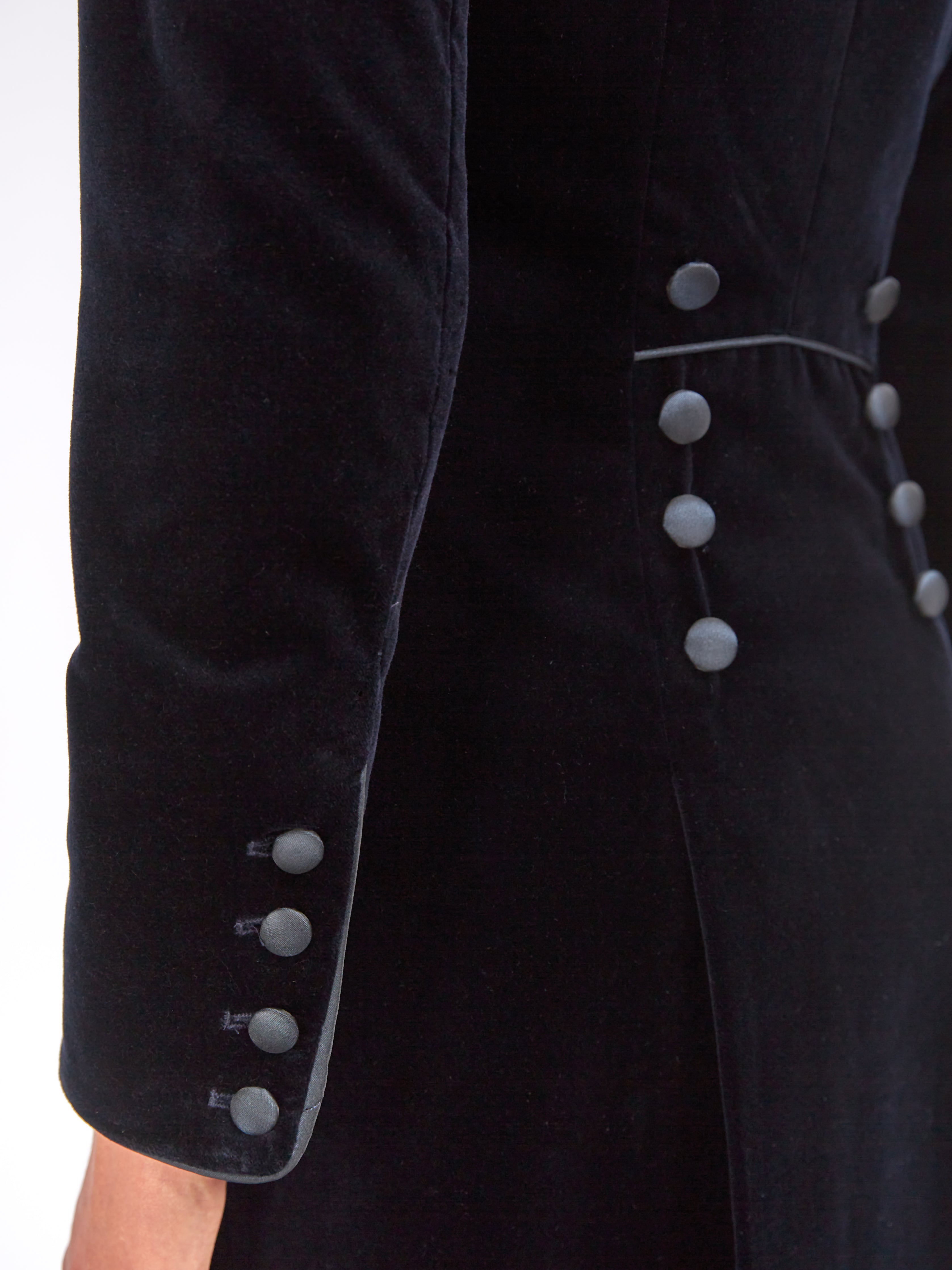 Waterloo Coat Navy Cotton Velvet