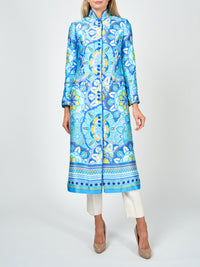 Carnaby Coat Blue Rockingham Silk Satin