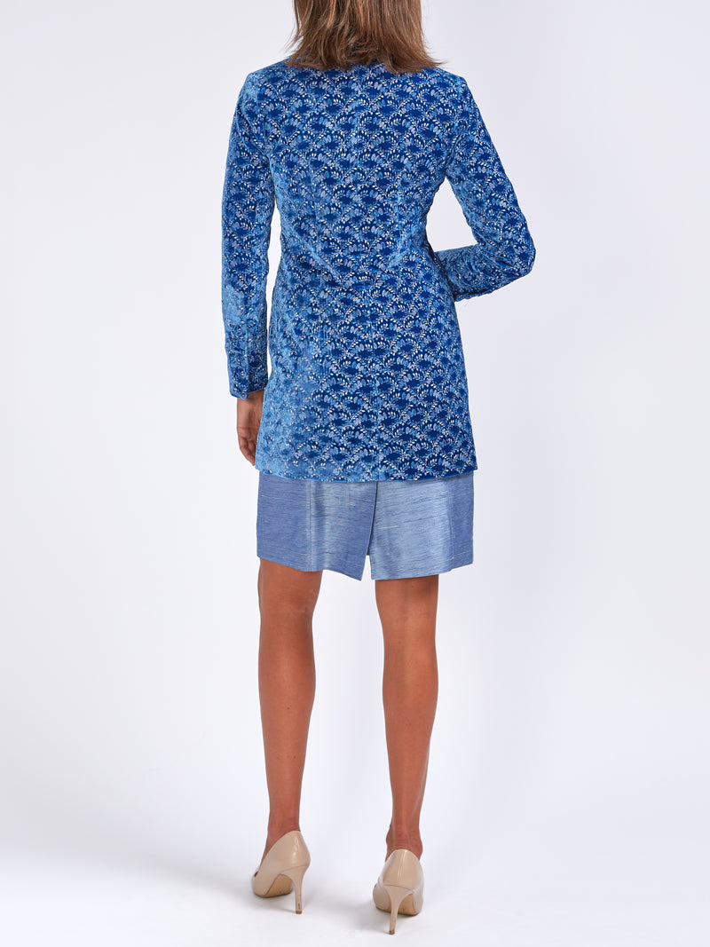 Camden Jacket Cobalt Blue Arwyn Silk Velvet