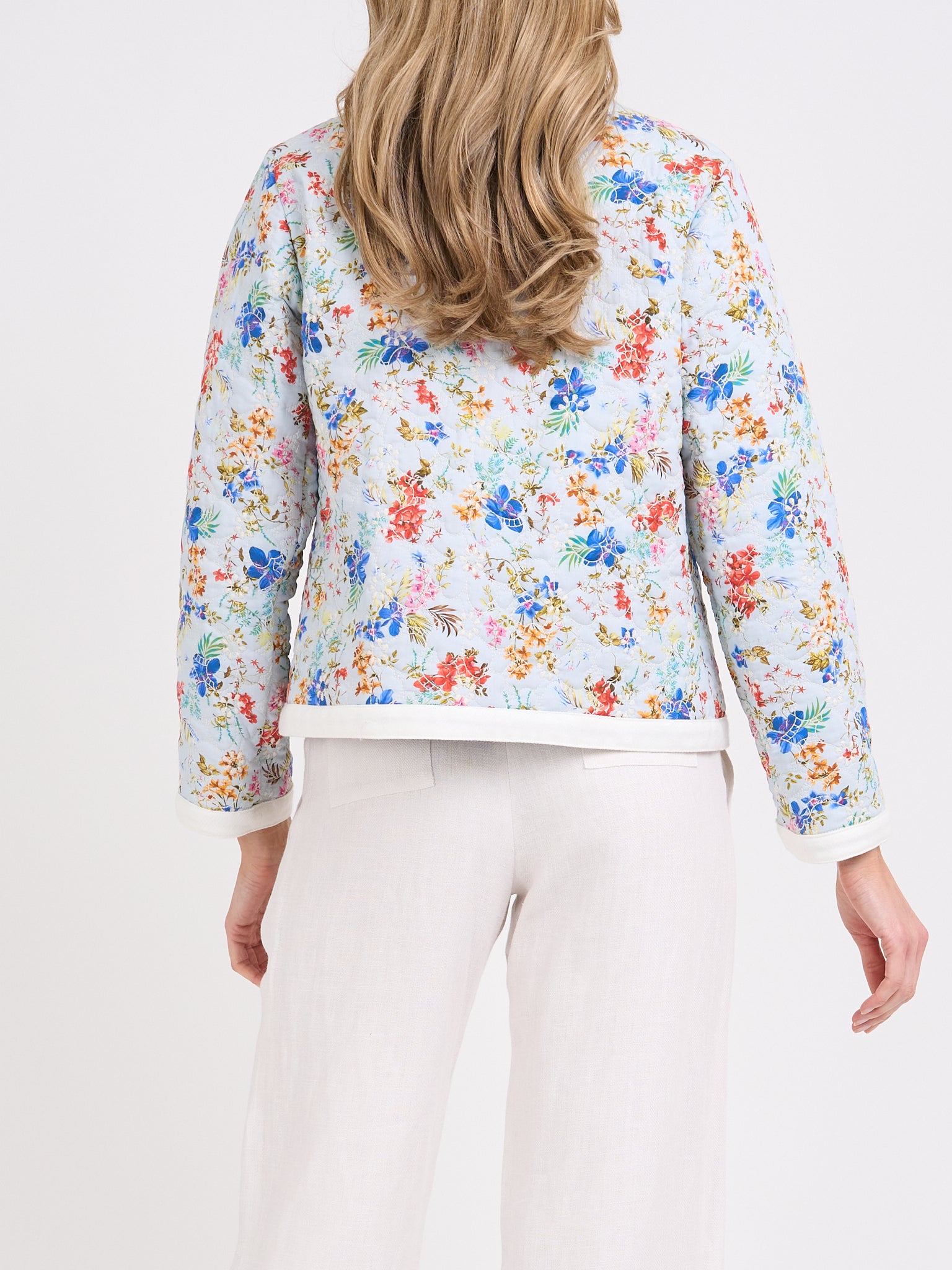 Reversible Balham Jacket Navy Multi Brampton Cotton