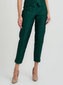 Cigarette Trousers Evergreen Silk Douppion