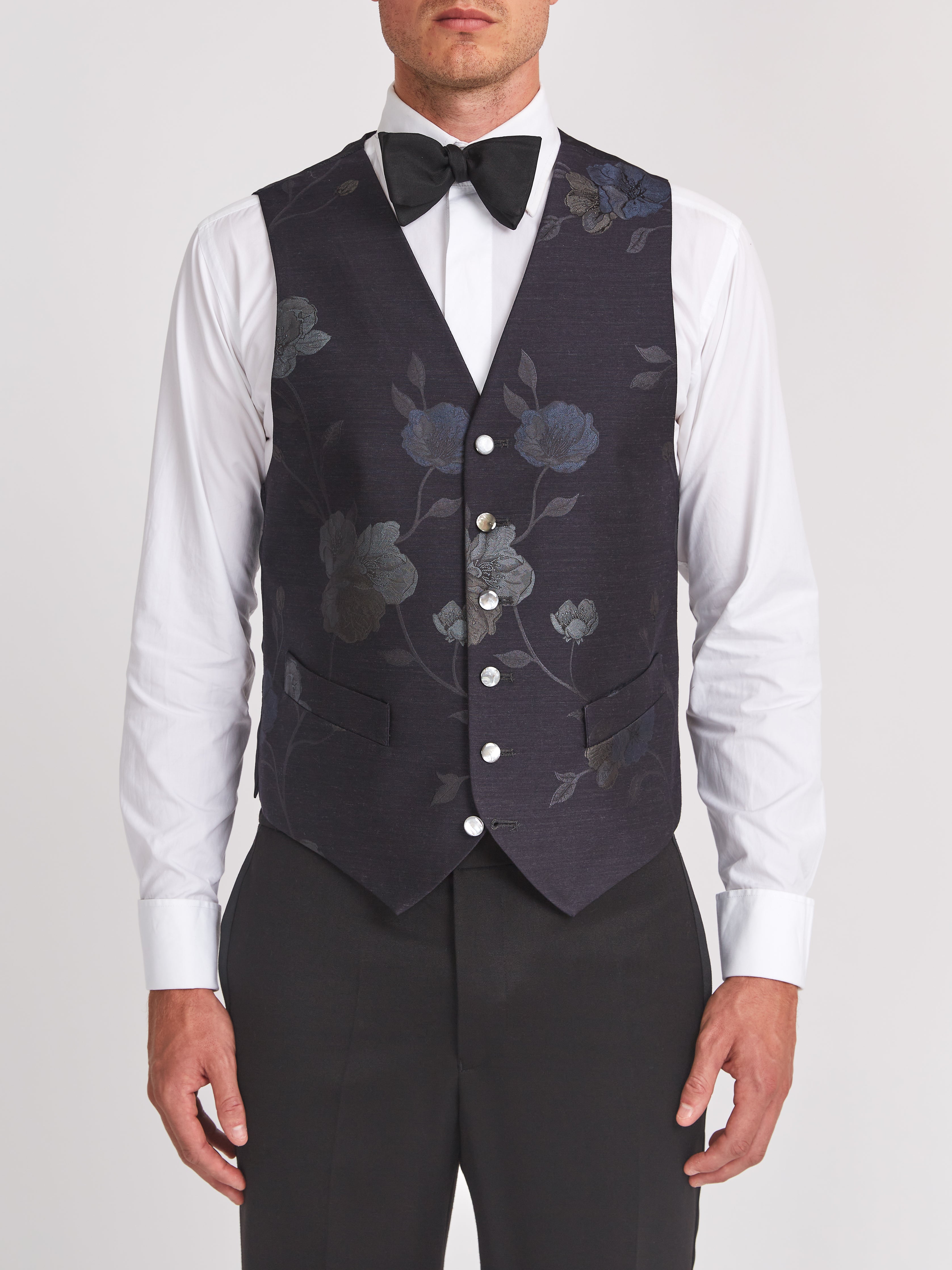 Midnight Grantham Single Breasted 6 Button Waistcoat – Favourbrook