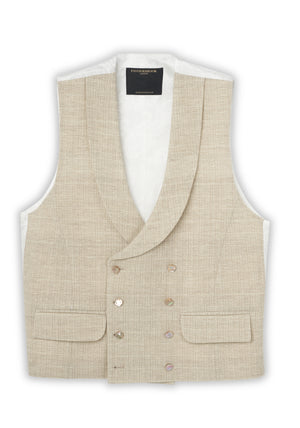 Sand Randwick Double Breasted Waistcoat with Piping