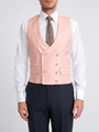 Pink Wolferton Double Breasted 8 Button Shawl Lapel Waistcoat