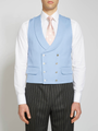 Dukes Pale Blue Double Breasted Waistcoat
