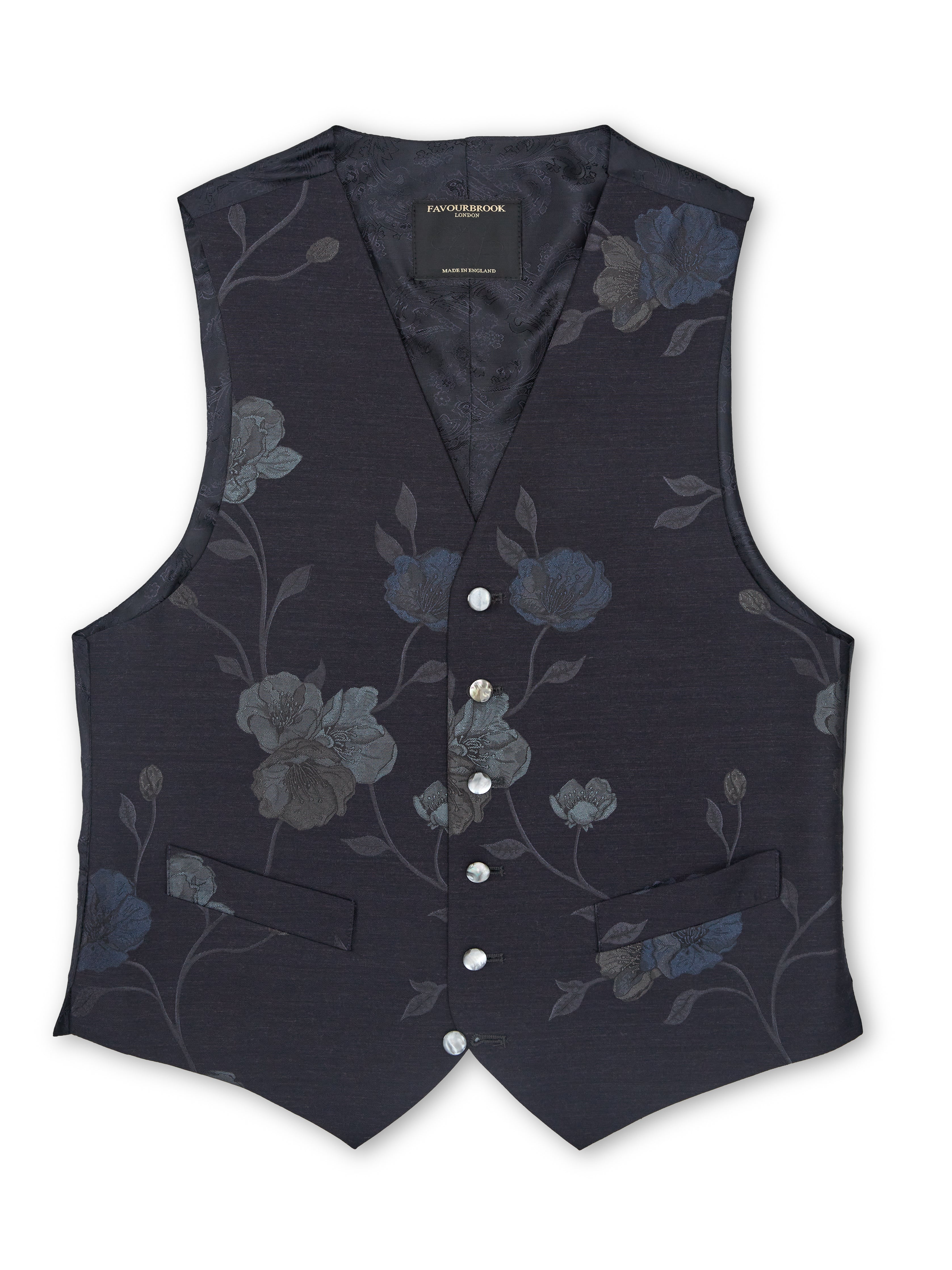 Midnight Grantham Single Breasted 6 Button Waistcoat